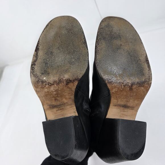 Cole Haan Womens Black Chesney Leather Zip Block Heel Ankle Booties Size 9 US - Picture 6 of 11